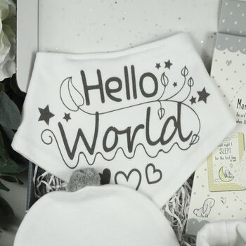 Hello World New Baby Letterbox Gift Set, 4 of 6