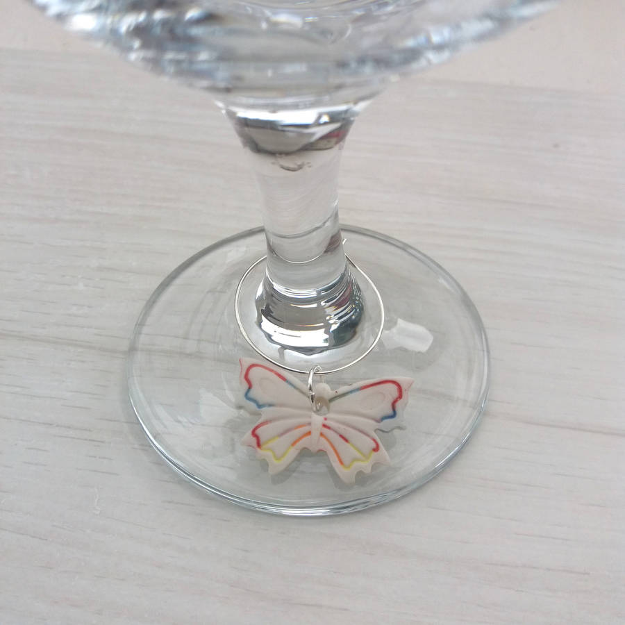 Personalised Handmade "Butterfly" Wine Glass Charm Special Gift 