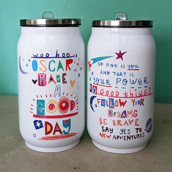 Personalised 'Have A Good Day' Can Style Waterbottle, 3 of 11