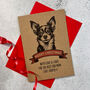 Personalised Chihuahua Dog Portrait Christmas Card, thumbnail 2 of 2