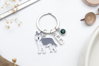 Husky Personalised Keyring Dog Owner Gift, 4 of 7
