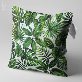 Soft Cushion Cover With Multi Tropical Leaves, 3 of 7