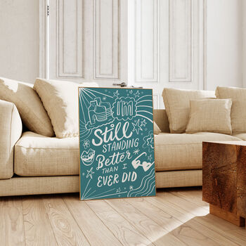 I'm Still Standing Elton John Song Lyrics Print, 7 of 10