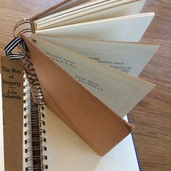 'A Man Of Property' Upcycled Notebook, 4 of 4