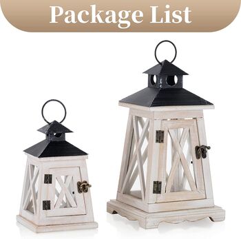 Small And Large Candle Holder Decorative Lantern, 7 of 9