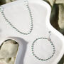 Sterling Silver Green Gemstone Bracelet, thumbnail 4 of 9