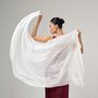 100% Mulberry Silk Scarf, Pearl White In Gift Box, thumbnail 5 of 5