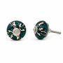 Emerald Bloom Ceramic Round Drawer Knob, thumbnail 1 of 8