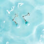 Larimar Drop Stud Earrings Second Light Collection, thumbnail 4 of 4
