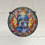 French Bulldog Stained Glass Effect Suncatcher, thumbnail 1 of 3