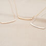 Curved Skinny Bar Hidden Message Personalised Necklace, thumbnail 4 of 11