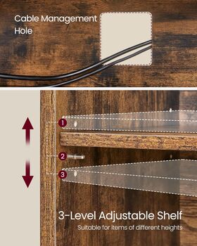 Tv Cabinet Console Unit Stand With Open Storage, 5 of 7