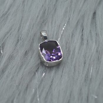 Amethyst Pendant Necklace: Sterling Silver, 3 of 7