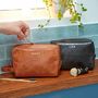 Personalised Leather Wash Bag, thumbnail 1 of 9
