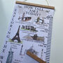 Personalised Explore The World Landmarks Height Chart, thumbnail 2 of 5
