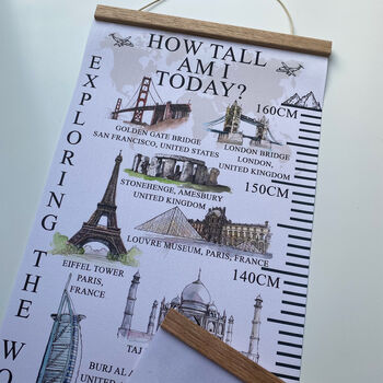 Personalised Explore The World Landmarks Height Chart, 2 of 5
