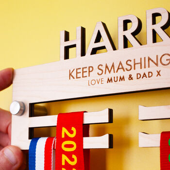 Kid's Personalised Medal Hanger, 3 of 4