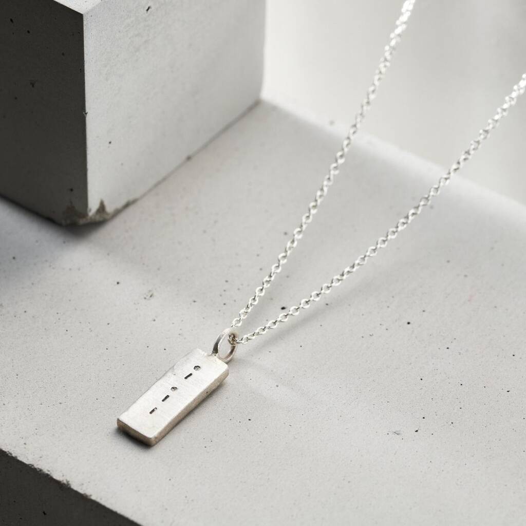 Personalised Morse Code Tag Necklace, 1 of 5