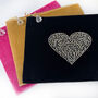 Heart Rhinestone Velvet Make Up Bag Gift For Her, thumbnail 4 of 6