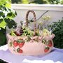 Pink And Red Strawberry Fields Planter Vase, thumbnail 1 of 12