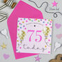 Balloon Brights 75th Birthday Card Pink, thumbnail 1 of 2