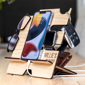 Personalised Smartphone Charging Stand In Charge, 5 of 6