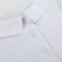 Victor White Short Sleeve Collar Top, thumbnail 6 of 6