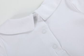 Victor White Short Sleeve Collar Top, 6 of 6