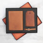 Personalised English Hide Leather Passport Cover Set, thumbnail 5 of 10