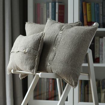 Ruustic Fringe Linen Decorative Cushion Covers, 2 of 6