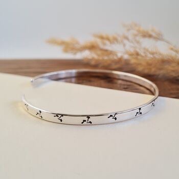 Sterling Silver Dandelion Wishes Cuff Bangle, 3 of 12