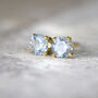 Blue Aquamarine Stud Earrings In Silver Or Gold, thumbnail 2 of 12