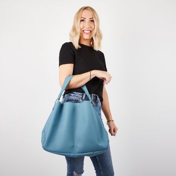 Sulu Non Leather Vegan Slouch Tote Bag, 5 of 10