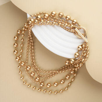 Matt Finish Layered Bead Contemporary Necklace, 3 of 6