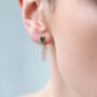 Emerald Crystal Drop Earrings, thumbnail 3 of 4