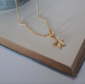 Starfish Necklace In Silver Or Gold, 3 of 3