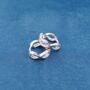 Silver Infinity 12mm Hoop Earrings, thumbnail 3 of 6