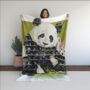 Panda Fleece Blanket, Red Panda Throw, thumbnail 1 of 10