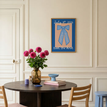 Personalised Tied The Knot Print Wedding Gift, 4 of 12