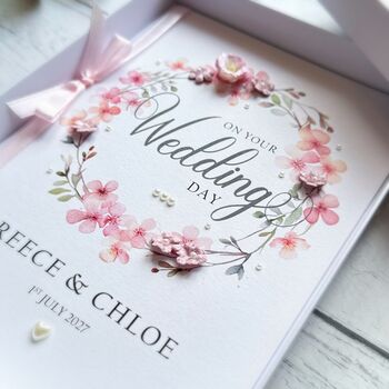 Personalised Wedding Card: Cherry Blossom Design, 4 of 11