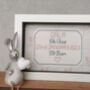 Framed Gift With Birth Details Embroidered Baby Gift, thumbnail 8 of 12