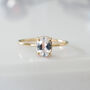 Sienna Solid 9ct Gold Oval White Sapphire Ring, thumbnail 1 of 10