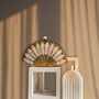 Bristol Fan Shaped Mop Gold White Evening Purse, thumbnail 1 of 6
