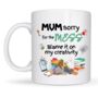 Mum, Sorry About The Mess Custom Mug, thumbnail 2 of 6