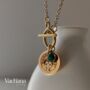 Goddess Ganesha Malachite Pendant Necklace, thumbnail 6 of 8