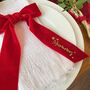 Luxury Personalised Velvet Bow For Table Setting, thumbnail 2 of 7