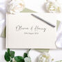 Personalised Linen Wedding Guest Book, thumbnail 3 of 9