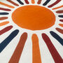 Vibrant Abstract Sun And Rays Personalised Chenille Cushion, thumbnail 2 of 12