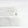 Tiny Solid Silver Star Stud Earrings, thumbnail 1 of 5