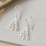 Sterling Silver Christmas Tree Earrings, thumbnail 1 of 8